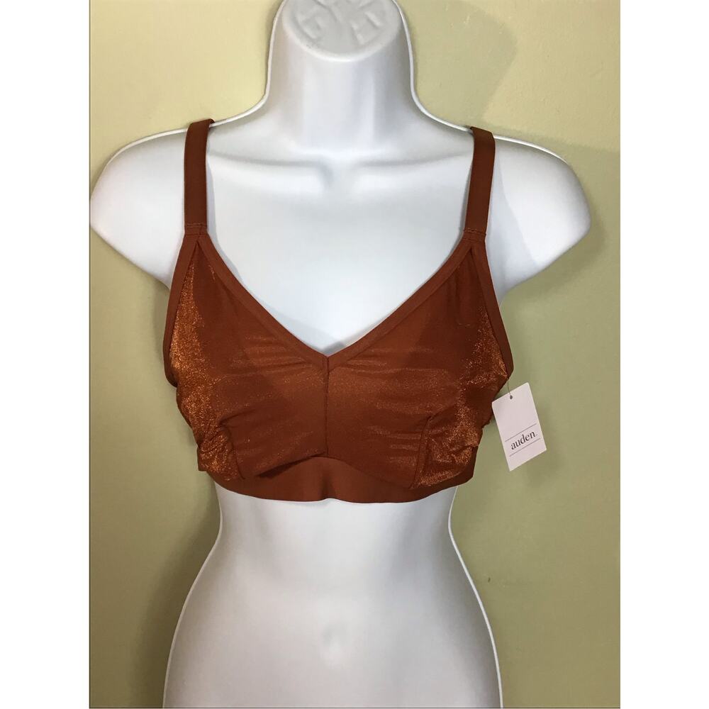 Auden Women Brown Unlined  Bralette Sz 2/XXL NWT Women Bra, undergarments